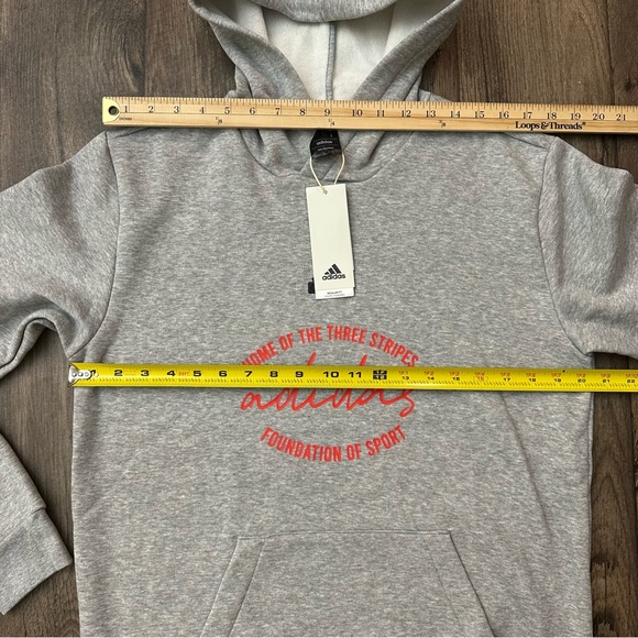 Adidas Hoodie Multi Sport Hooded Sweatshirt Work Out Men’s Size S Gray - Picture 8 of 11